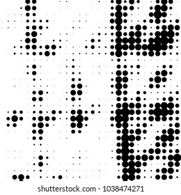 Spotted black and white grunge vector line background. Abstract halftone illustration background. Grunge grid polka dot background pattern
