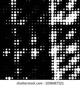 Spotted black and white grunge vector line background. Abstract halftone illustration background. Grunge grid polka dot background pattern
