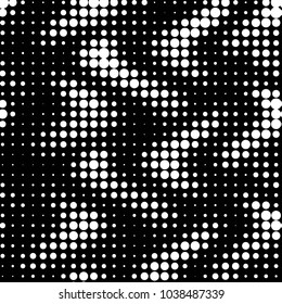 Spotted black and white grunge vector line background. Abstract halftone illustration background. Grunge grid polka dot background pattern
