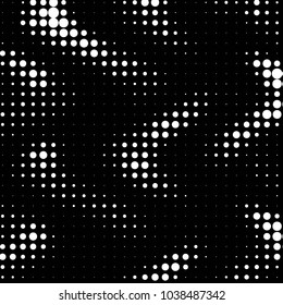Spotted black and white grunge vector line background. Abstract halftone illustration background. Grunge grid polka dot background pattern
