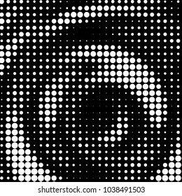 Spotted black and white grunge vector line background. Abstract halftone illustration background. Grunge grid polka dot background pattern
