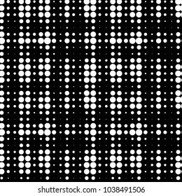 Spotted black and white grunge vector line background. Abstract halftone illustration background. Grunge grid polka dot background pattern
