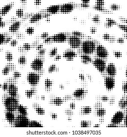 Spotted black and white grunge vector line background. Abstract halftone illustration background. Grunge grid polka dot background pattern
