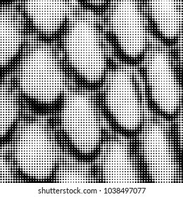 Spotted black and white grunge vector line background. Abstract halftone illustration background. Grunge grid polka dot background pattern
