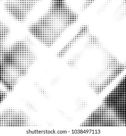 Spotted black and white grunge vector line background. Abstract halftone illustration background. Grunge grid polka dot background pattern
