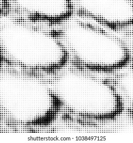 Spotted black and white grunge vector line background. Abstract halftone illustration background. Grunge grid polka dot background pattern
