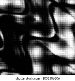 Spotted black and white grunge vector line background. Abstract halftone illustration background. Grunge grid polka dot background pattern
