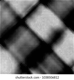 Spotted black and white grunge vector line background. Abstract halftone illustration background. Grunge grid polka dot background pattern
