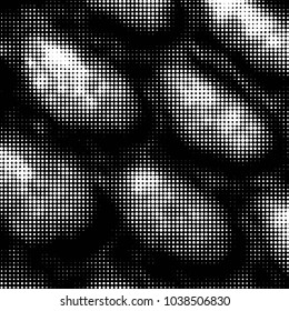 Spotted black and white grunge vector line background. Abstract halftone illustration background. Grunge grid polka dot background pattern
