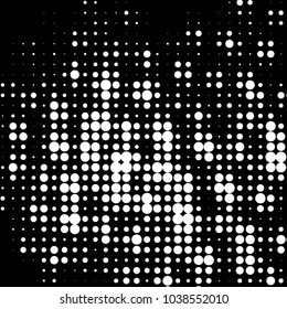 Spotted black and white grunge vector line background. Abstract halftone illustration background. Grunge grid polka dot background pattern
