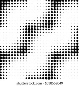 Spotted black and white grunge vector line background. Abstract halftone illustration background. Grunge grid polka dot background pattern
