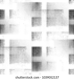 Spotted black and white grunge vector line background. Abstract halftone illustration background. Grunge grid polka dot background pattern
