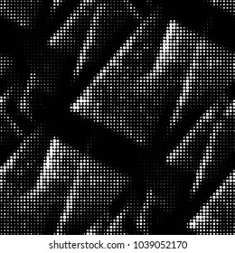 Spotted black and white grunge vector line background. Abstract halftone illustration background. Grunge grid polka dot background pattern
