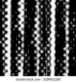Spotted black and white grunge vector line background. Abstract halftone illustration background. Grunge grid polka dot background pattern
