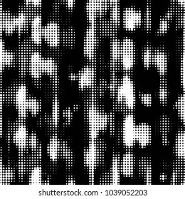 Spotted black and white grunge vector line background. Abstract halftone illustration background. Grunge grid polka dot background pattern
