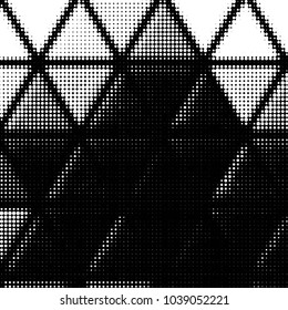 Spotted black and white grunge vector line background. Abstract halftone illustration background. Grunge grid polka dot background pattern
