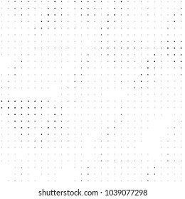 Spotted black and white grunge vector line background. Abstract halftone illustration background. Grunge grid polka dot background pattern
