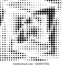Spotted black and white grunge vector line background. Abstract halftone illustration background. Grunge grid polka dot background pattern
