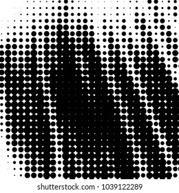 Spotted black and white grunge vector line background. Abstract halftone illustration background. Grunge grid polka dot background pattern
