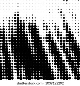 Spotted black and white grunge vector line background. Abstract halftone illustration background. Grunge grid polka dot background pattern
