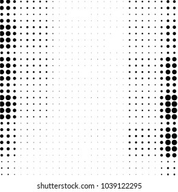 Spotted black and white grunge vector line background. Abstract halftone illustration background. Grunge grid polka dot background pattern
