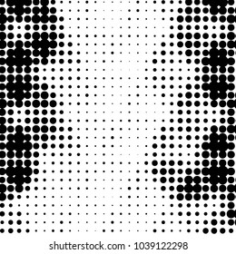 Spotted black and white grunge vector line background. Abstract halftone illustration background. Grunge grid polka dot background pattern
