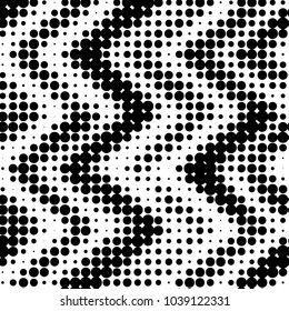 Spotted black and white grunge vector line background. Abstract halftone illustration background. Grunge grid polka dot background pattern
