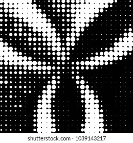 Spotted black and white grunge vector line background. Abstract halftone illustration background. Grunge grid polka dot background pattern

