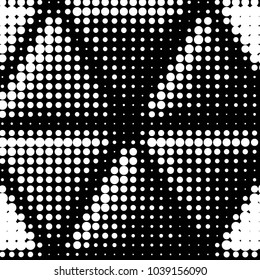 Spotted black and white grunge vector line background. Abstract halftone illustration background. Grunge grid polka dot background pattern

