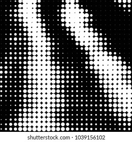 Spotted black and white grunge vector line background. Abstract halftone illustration background. Grunge grid polka dot background pattern
