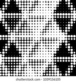 Spotted black and white grunge vector line background. Abstract halftone illustration background. Grunge grid polka dot background pattern
