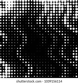 Spotted black and white grunge vector line background. Abstract halftone illustration background. Grunge grid polka dot background pattern
