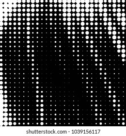Spotted black and white grunge vector line background. Abstract halftone illustration background. Grunge grid polka dot background pattern
