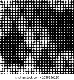 Spotted black and white grunge vector line background. Abstract halftone illustration background. Grunge grid polka dot background pattern
