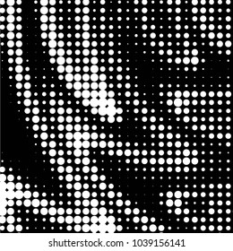 Spotted black and white grunge vector line background. Abstract halftone illustration background. Grunge grid polka dot background pattern

