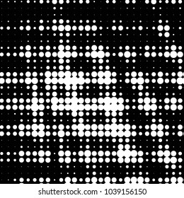 Spotted black and white grunge vector line background. Abstract halftone illustration background. Grunge grid polka dot background pattern
