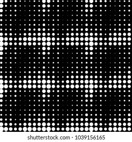 Spotted black and white grunge vector line background. Abstract halftone illustration background. Grunge grid polka dot background pattern
