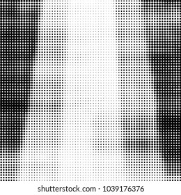 Spotted black and white grunge vector line background. Abstract halftone illustration background. Grunge grid polka dot background pattern
