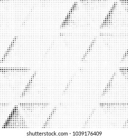 Spotted black and white grunge vector line background. Abstract halftone illustration background. Grunge grid polka dot background pattern

