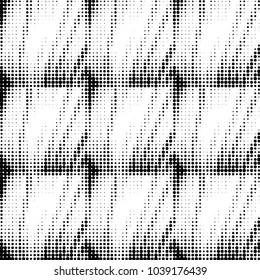 Spotted black and white grunge vector line background. Abstract halftone illustration background. Grunge grid polka dot background pattern
