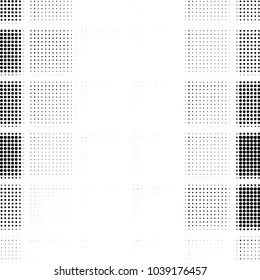 Spotted black and white grunge vector line background. Abstract halftone illustration background. Grunge grid polka dot background pattern
