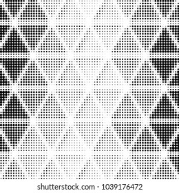 Spotted black and white grunge vector line background. Abstract halftone illustration background. Grunge grid polka dot background pattern
