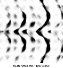 Spotted black and white grunge vector line background. Abstract halftone illustration background. Grunge grid polka dot background pattern

