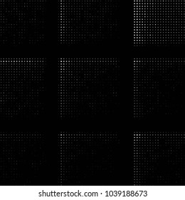 Spotted black and white grunge vector line background. Abstract halftone illustration background. Grunge grid polka dot background pattern
