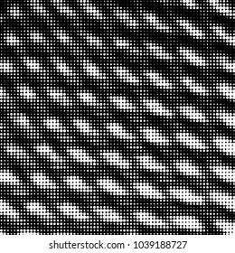 Spotted black and white grunge vector line background. Abstract halftone illustration background. Grunge grid polka dot background pattern

