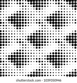 Spotted black and white grunge vector line background. Abstract halftone illustration background. Grunge grid polka dot background pattern
