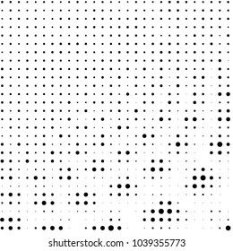 Spotted black and white grunge vector line background. Abstract halftone illustration background. Grunge grid polka dot background pattern
