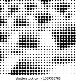 Spotted black and white grunge vector line background. Abstract halftone illustration background. Grunge grid polka dot background pattern
