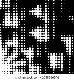 Spotted black and white grunge vector line background. Abstract halftone illustration background. Grunge grid polka dot background pattern
