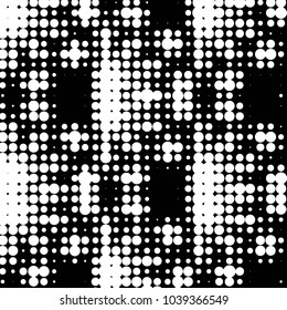 Spotted black and white grunge vector line background. Abstract halftone illustration background. Grunge grid polka dot background pattern
